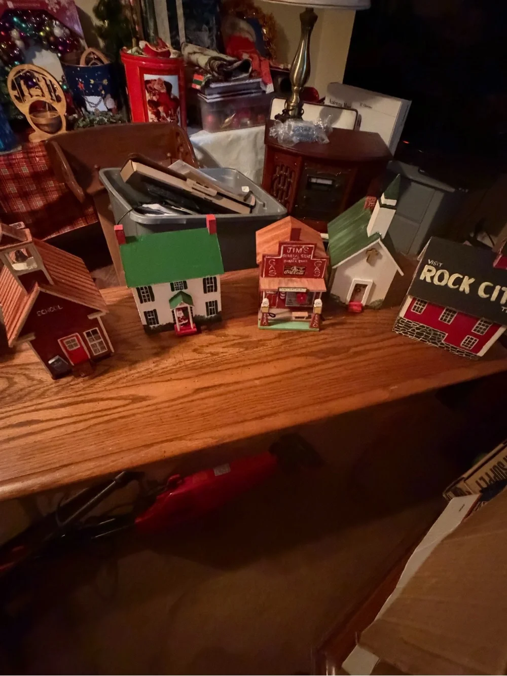 Jim's General Store Holiday Village Decoration - Red and Green